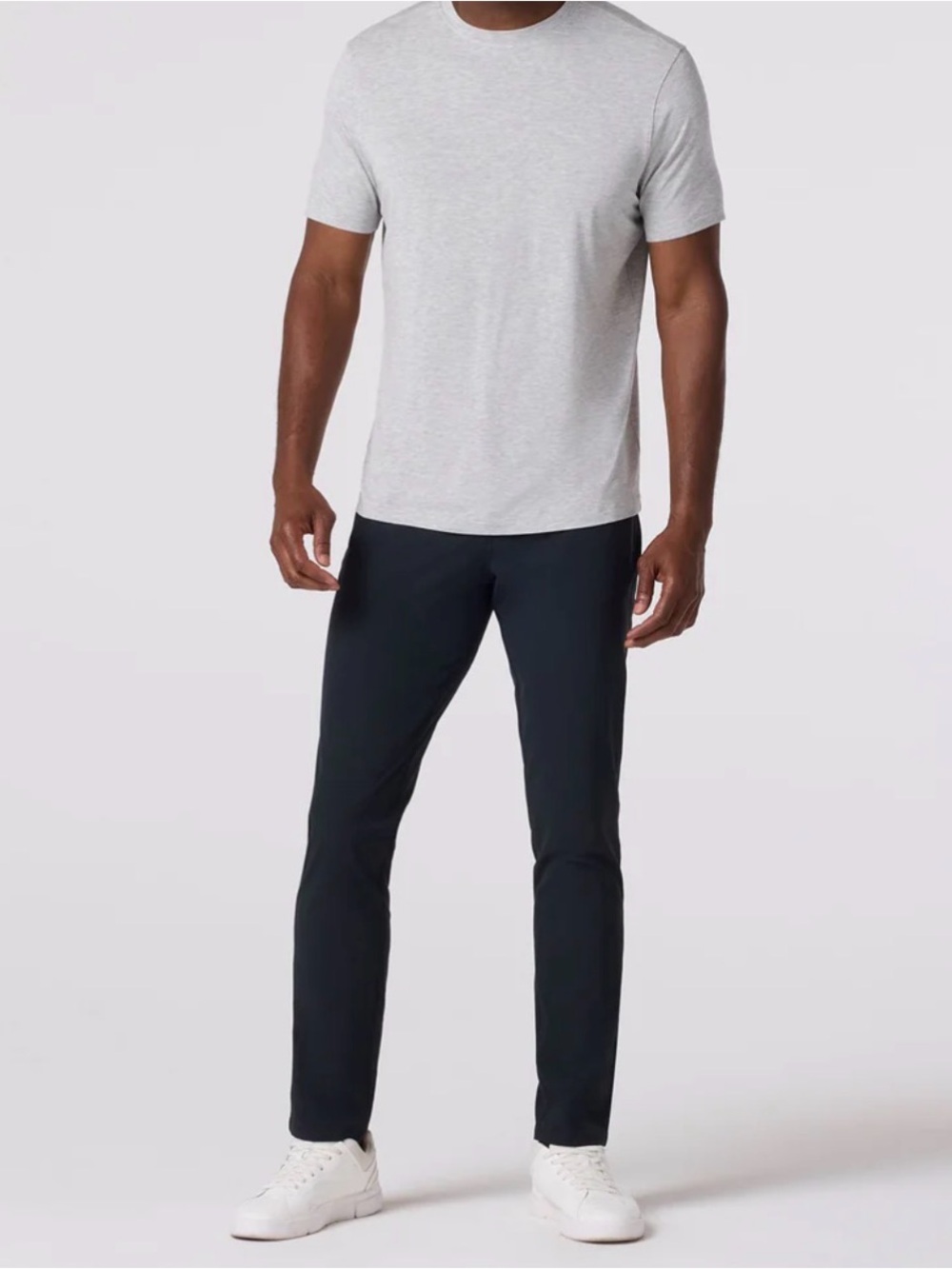 Mizzen Main Knox Heather Light Gray Tee Shirt - Picture 2 of 5